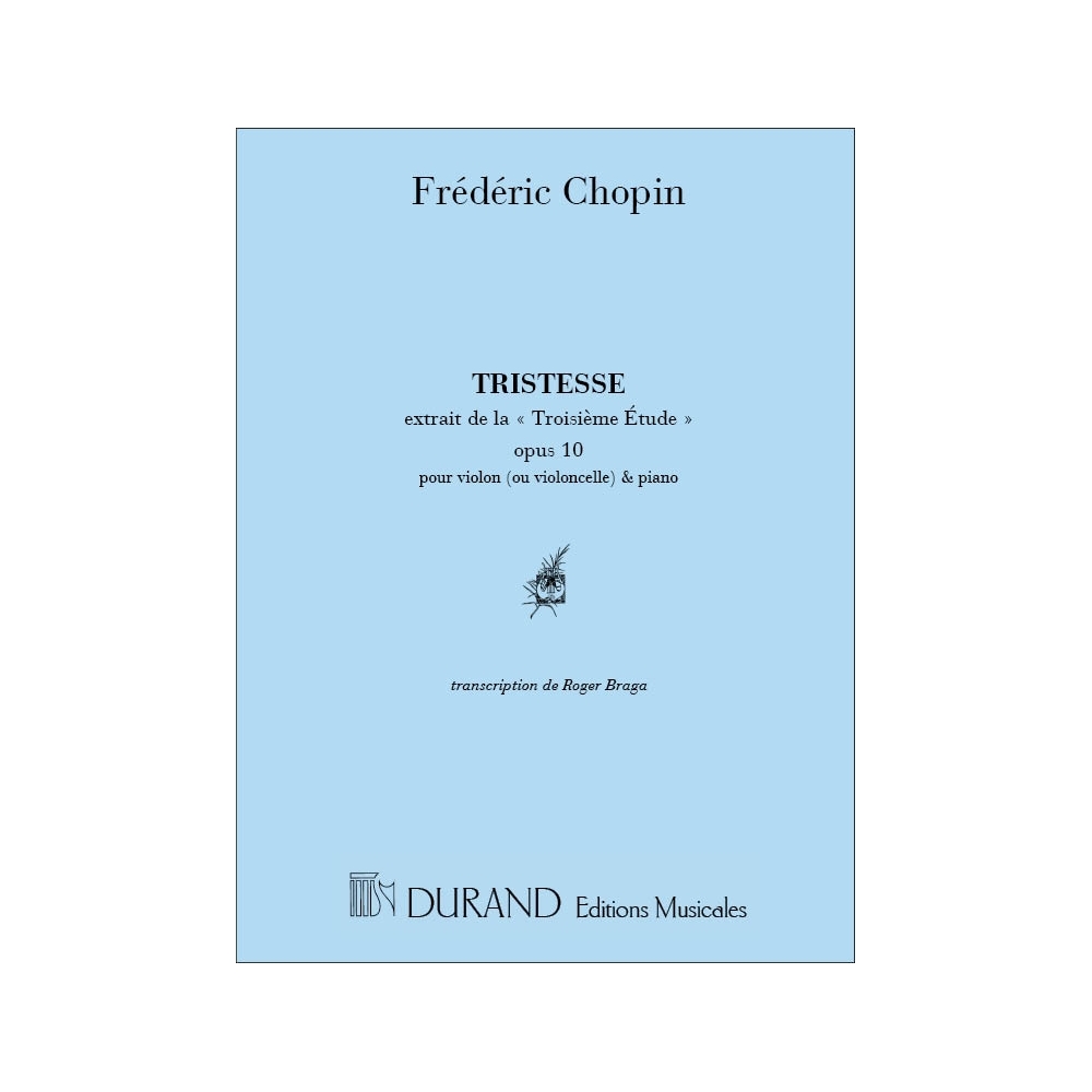 Chopin, Frédéric - Tristesse Violon Ou Vlc-Piano
