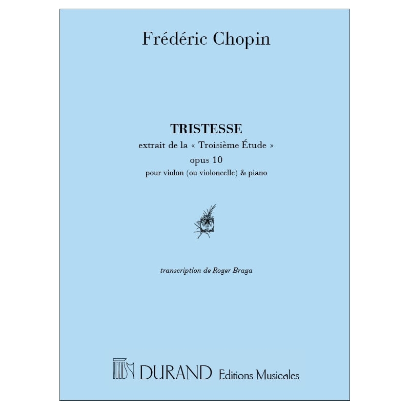 Chopin, Frédéric - Tristesse Violon Ou Vlc-Piano