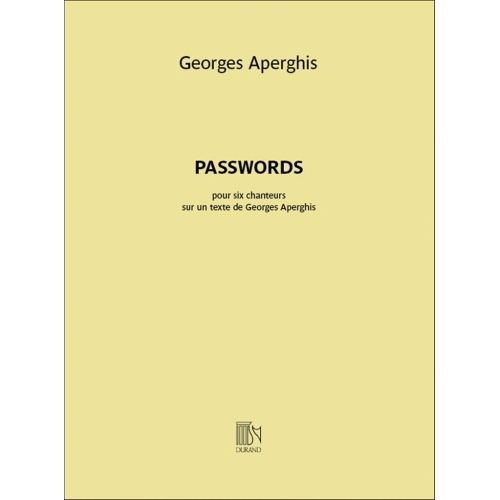 Aperghis, Georges - Passwords