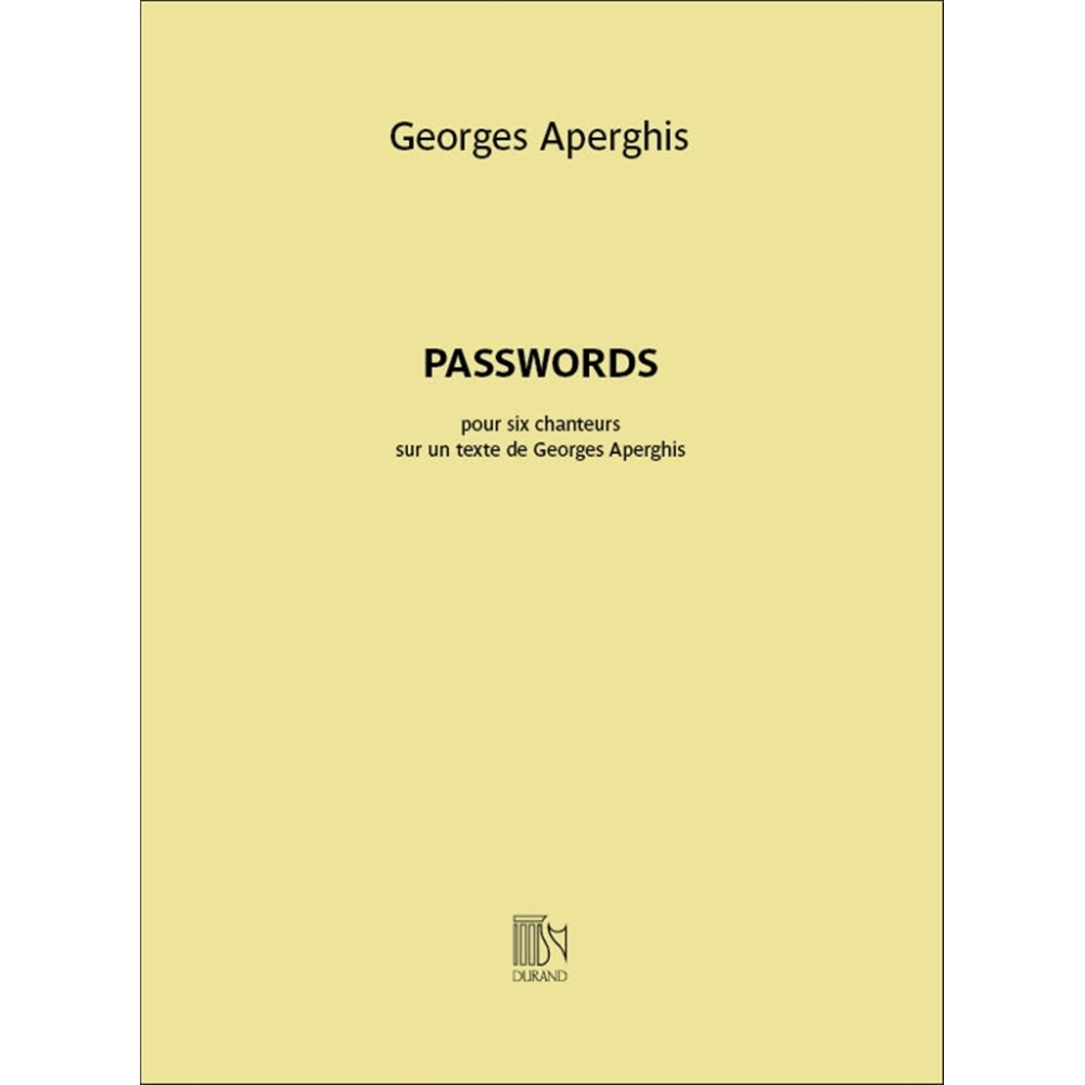 Aperghis, Georges - Passwords