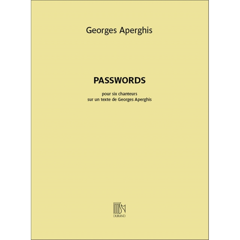 Aperghis, Georges - Passwords