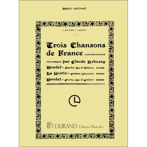 Debussy, Claude - 3 Chansons De France Mezzo-Piano