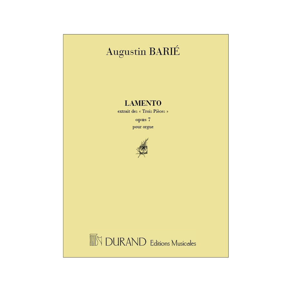 Barié, Augustin - Lamento, Opus 7 N. 2