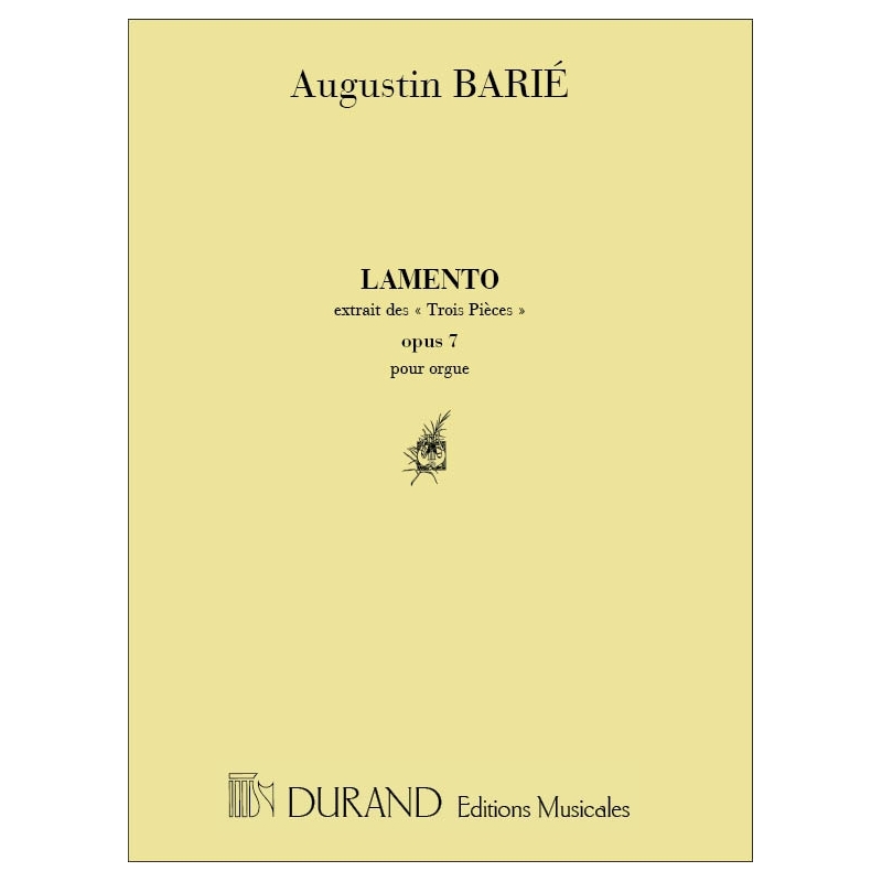 Barié, Augustin - Lamento, Opus 7 N. 2
