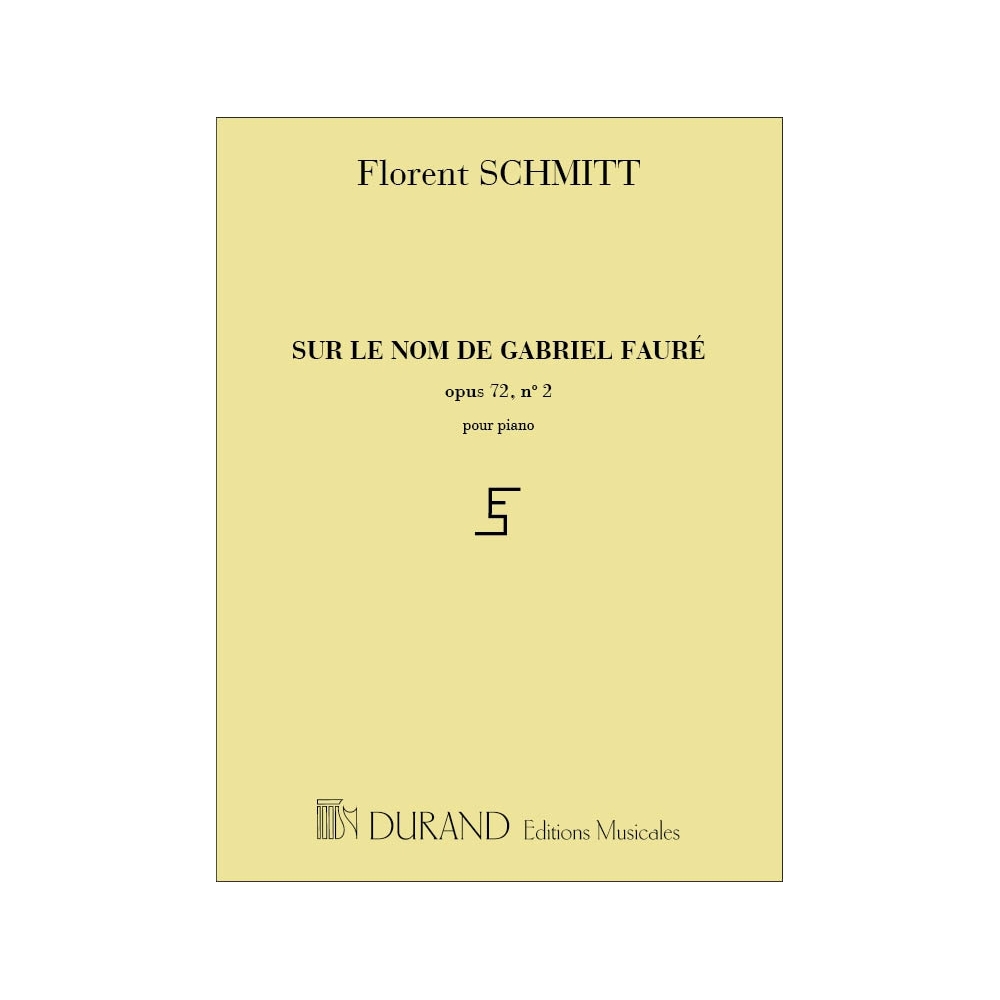 Schmitt, Florent - Hommage Faure Piano