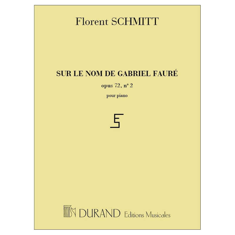 Schmitt, Florent - Hommage Faure Piano