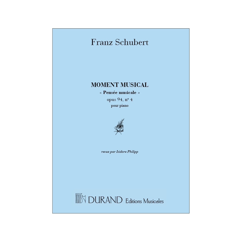 Schubert, Franz - Moment Musical Pensee Musicale Opus 94 N. 4 Pour