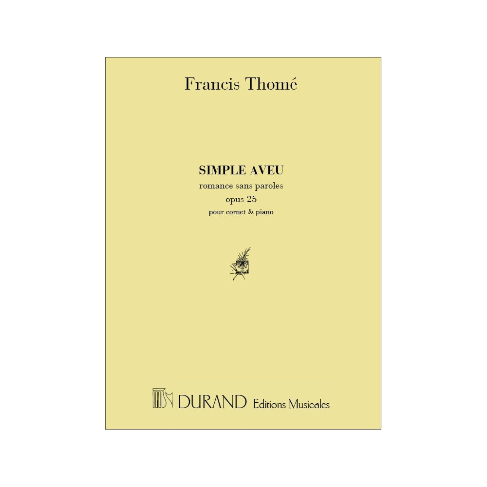 Thomé, Francis - Simple Aveu Tp-Piano