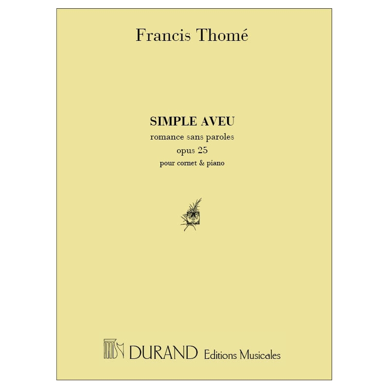 Thomé, Francis - Simple Aveu Tp-Piano