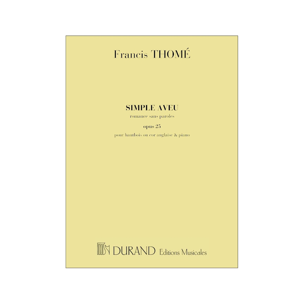 Thomé, Francis - Simple Aveu Htb-Piano