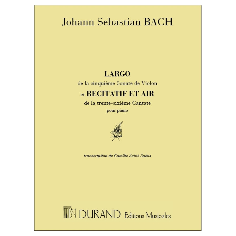 Bach, J.S - Largo 5 Sonate Violon Et Air 30 Cantatepiano