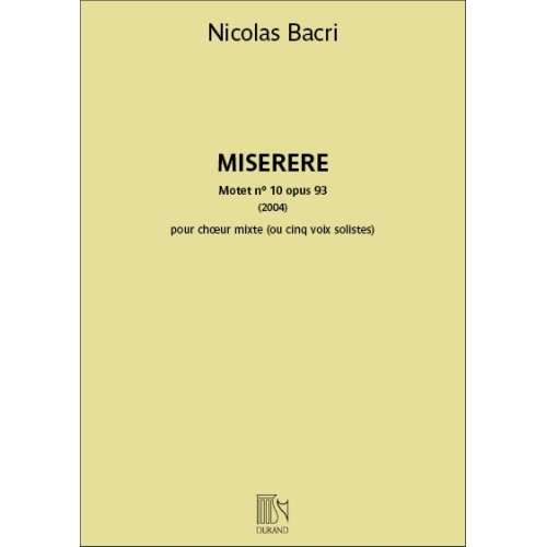 Bacri, Nicolas - Miserere...
