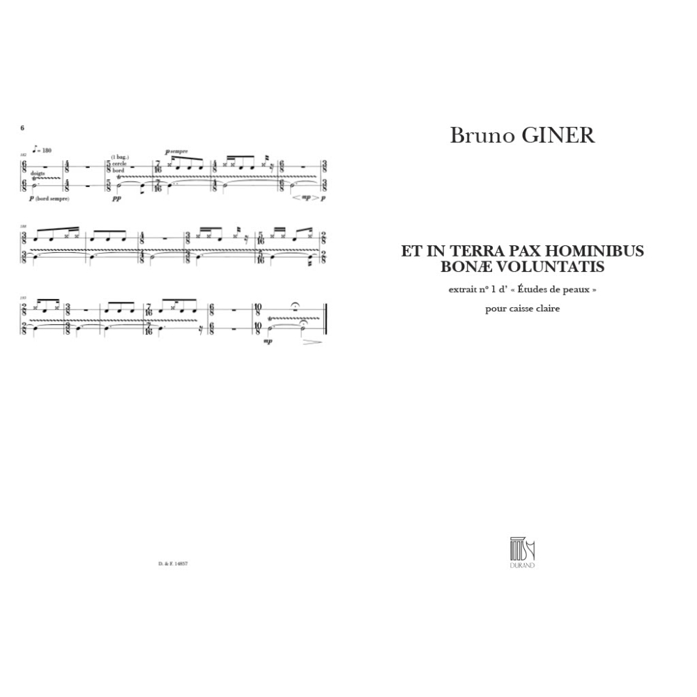Giner, Bruno - Etude De Peaux N 1