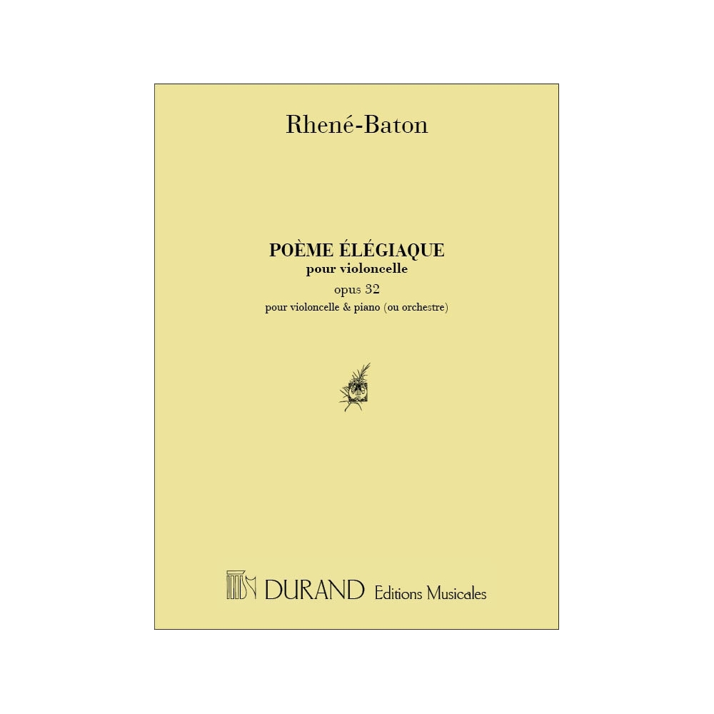 Rhené-Baton, E. - Poeme Elegiaque Vlc