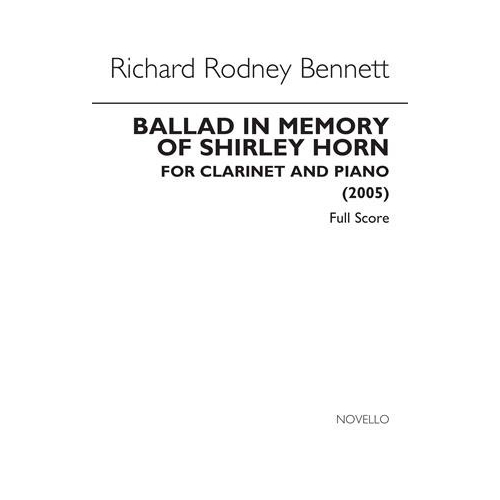 Bennett, Richard Rodney - Ballad in Memory of Shirley Horn