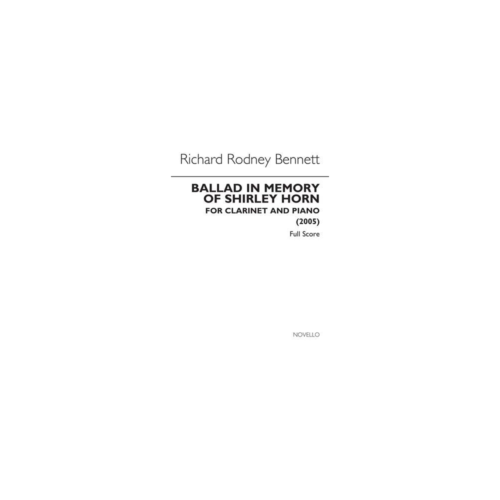 Bennett, Richard Rodney - Ballad In Memory Of Shirley Horn