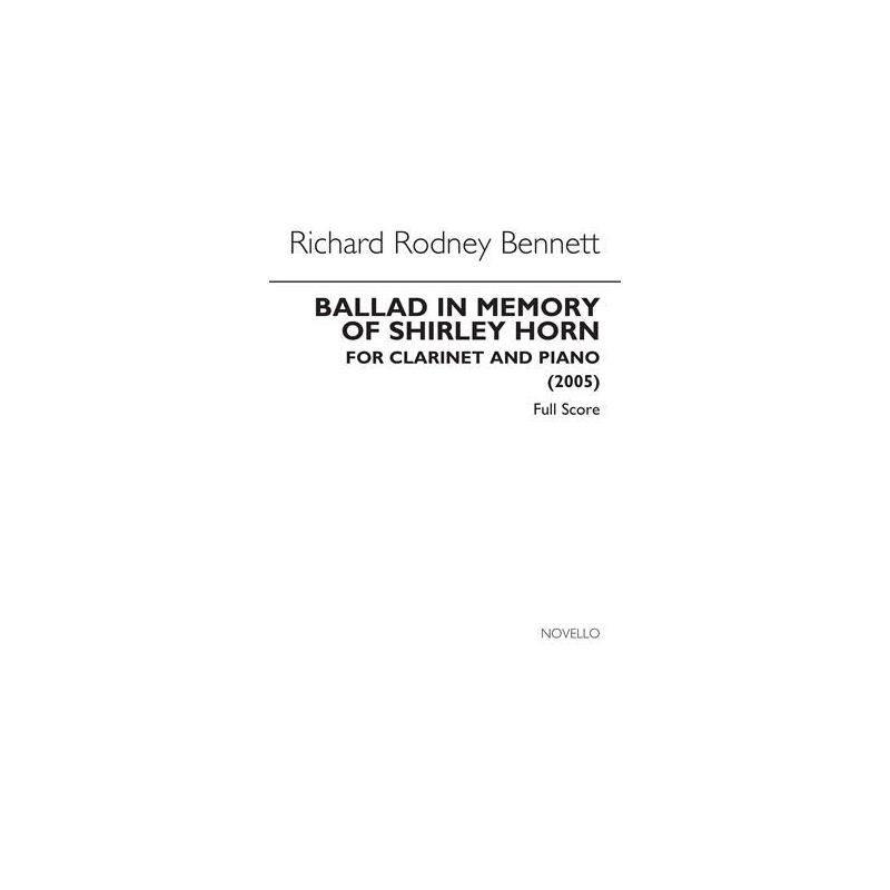 Bennett, Richard Rodney - Ballad in Memory of Shirley Horn