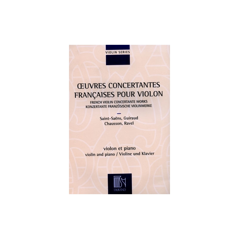 Oeuvres Concertantes Francaises