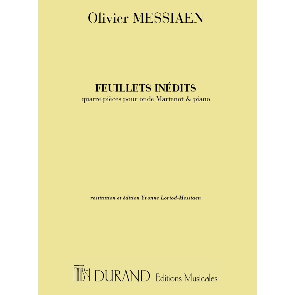 Olivier Messiaen - Feuillets Inedits4 Pieces Pour Onde