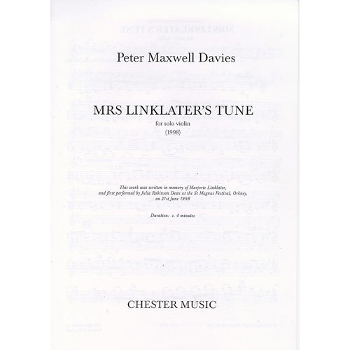 Davies, Peter Maxwell - Mrs...