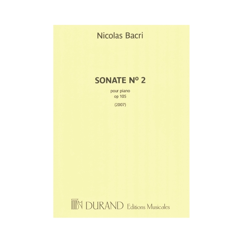 Bacri, Nicolas - Sonate Nº 2, op. 105