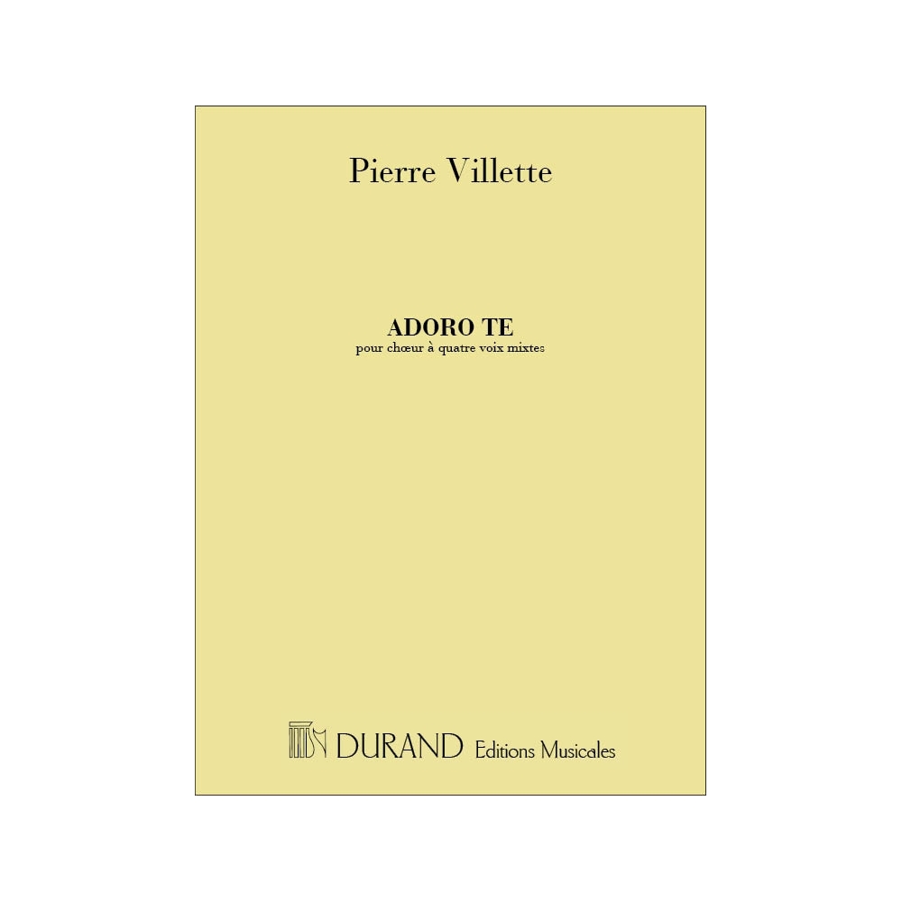 Villette, Pierre - Adoro Te 4 Voix Mixtes A Cappella