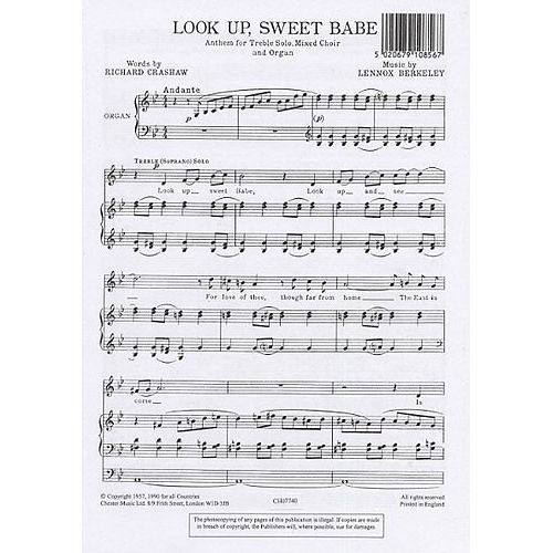 Lennox Berkeley: Look Up Sweet Babe Op.43 No.2