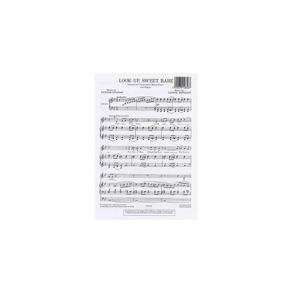 Berkeley, Lennox - Look Up Sweet Babe Op.43 No.2