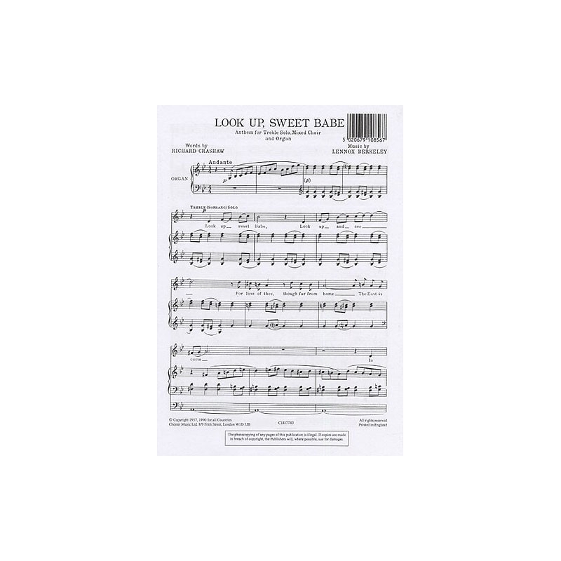 Berkeley, Lennox - Look Up Sweet Babe Op.43 No.2