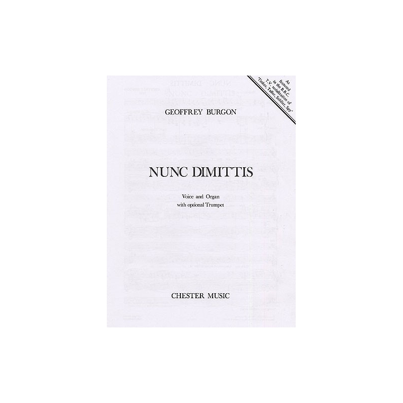 Burgon, Geoffrey - Nunc Dimittis (Voice/Organ)