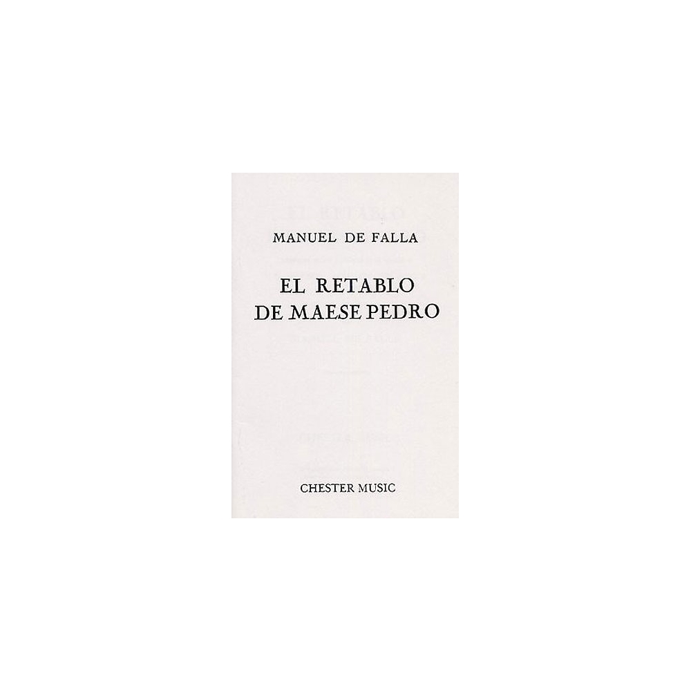 Falla, Manuel - El Retablo De Maese Pedro (Spanish Edition)