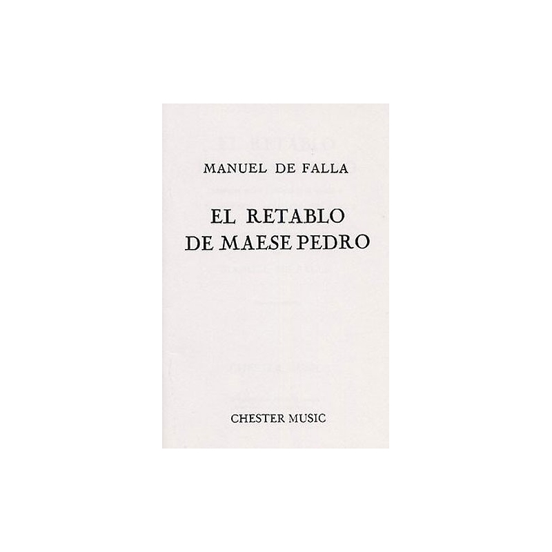 Falla, Manuel - El Retablo De Maese Pedro (Spanish Edition)