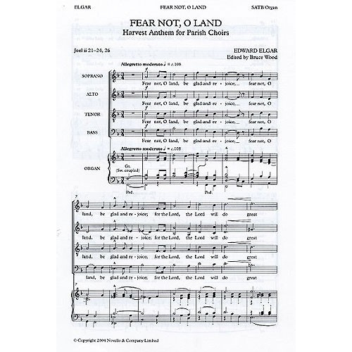 Elgar, Edward -  Fear Not, O Land