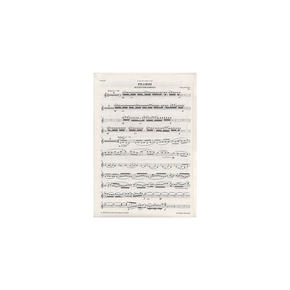 McCabe, John - Pilgrim Sextet For Strings (Parts)