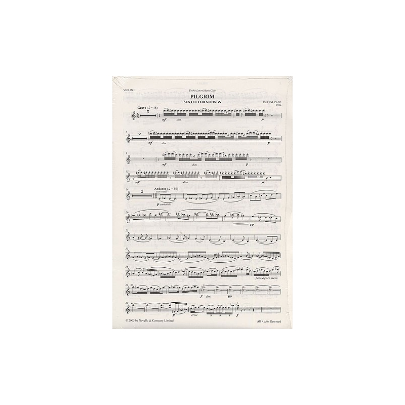 McCabe, John - Pilgrim Sextet For Strings (Parts)
