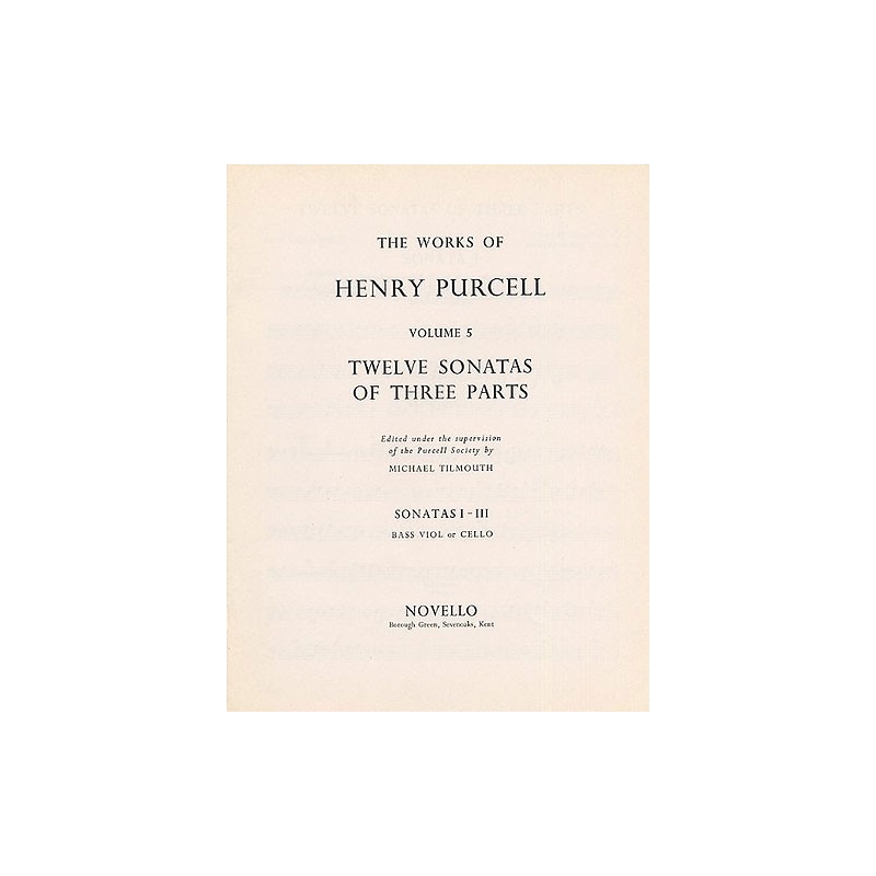 Purcell, Henry - Twelve Sonatas Of Three Parts