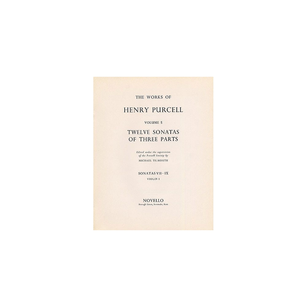 Purcell, Henry - Twelve Sonatas Of Three Parts For Violin 2