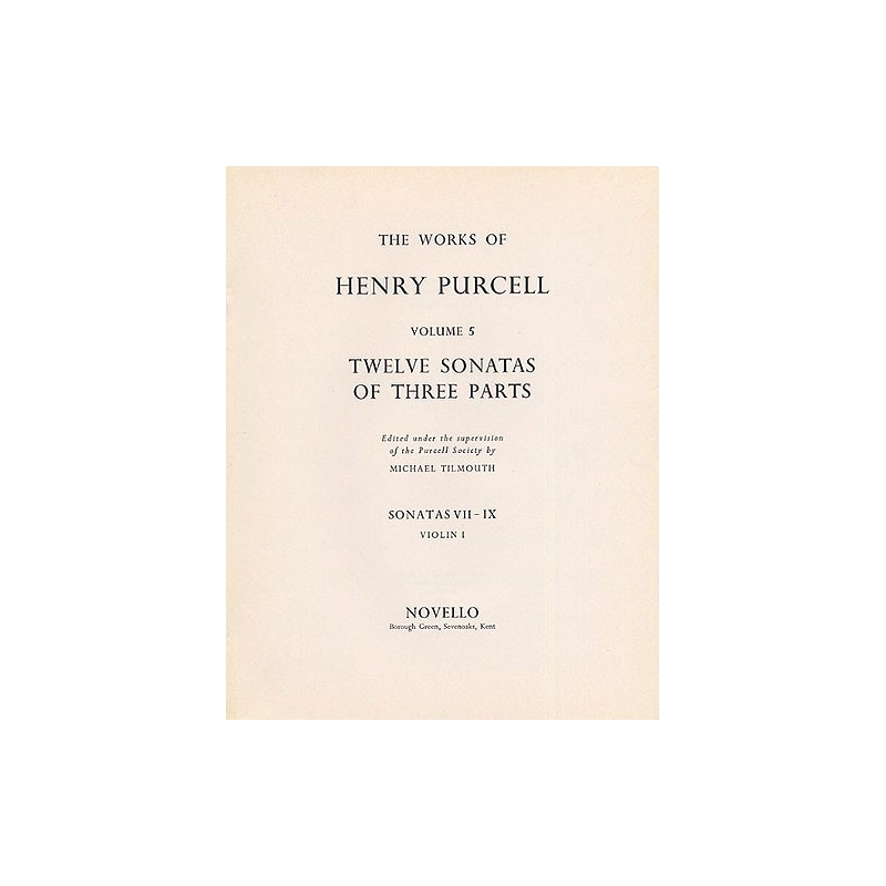 Purcell, Henry - Twelve Sonatas Of Three Parts For Violin 2