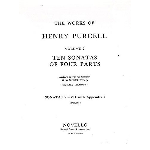 Purcell, Henry - 10 Sonatas Of Four Parts (Sonatas V-VII), Violin 1