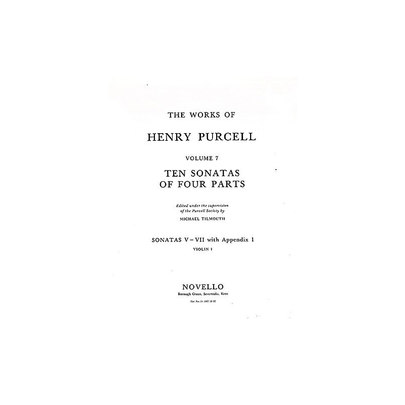 Purcell, Henry - 10 Sonatas Of Four Parts (Sonatas V-VII), Violin 1