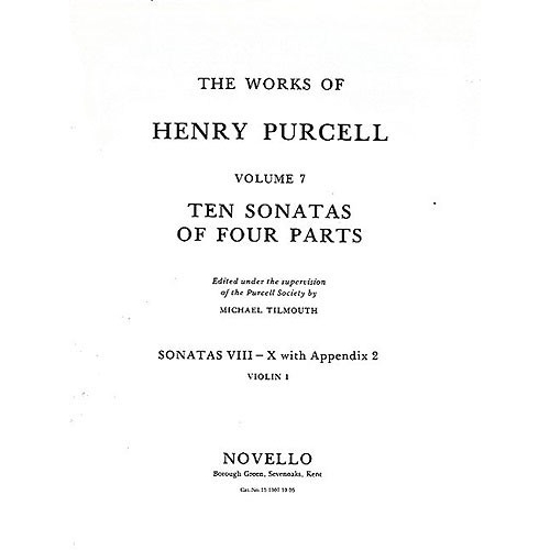 Purcell, Henry - 10 Sonatas Of Four Parts (Sonatas VIII-X), Violin 1