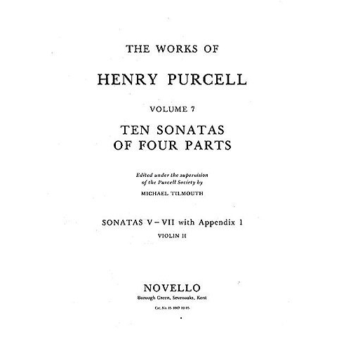 Purcell, Henry - 10 Sonatas Of Four Parts (Sonatas I-IV), violin 2