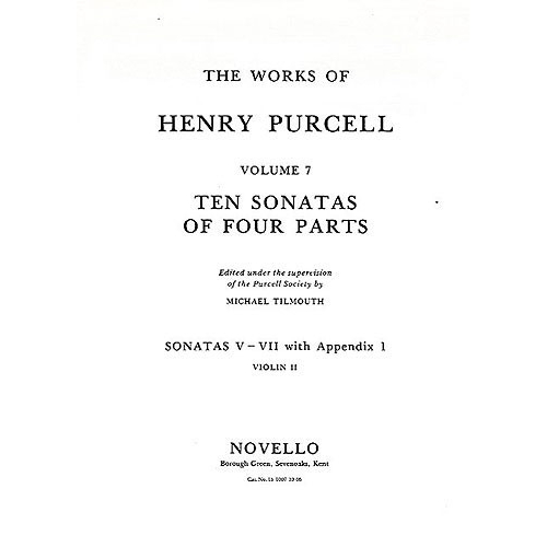 Purcell, Henry- 10 Sonatas Of Four Parts (Sonatas V-VII), violin 2