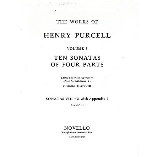 Purcell, Henry - 10 Sonatas Of Four Parts (Sonatas VIII-X), violin 2