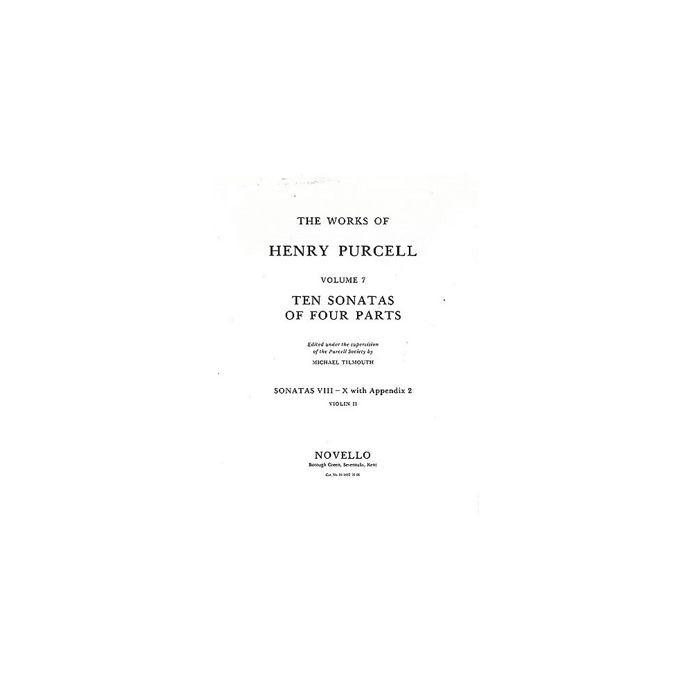 Purcell, Henry - 10 Sonatas Of Four Parts (Sonatas VIII-X), violin 2