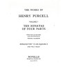 Purcell, Henry - Ten Sonatas Of Four Parts For Cello