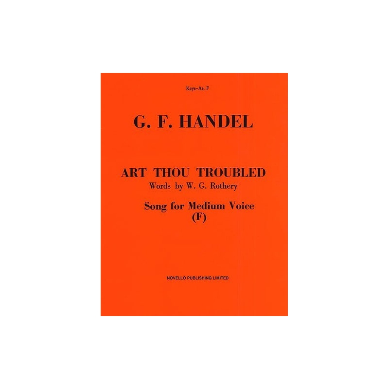 Handel, G F -  Art Thou Troubled (Medium Voice)