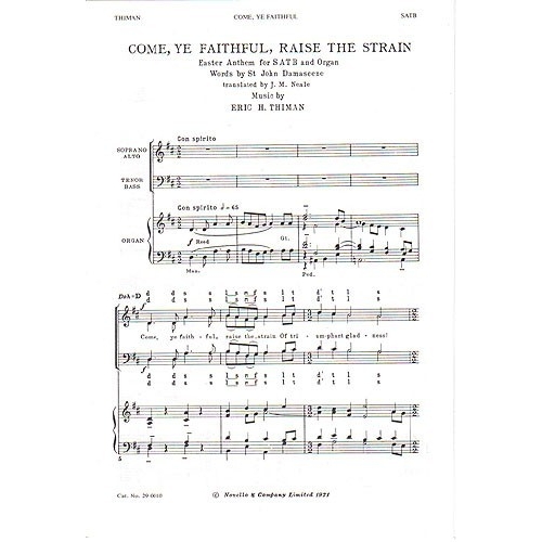 Thiman, Eric - Come Ye Faithful Raise The Strain