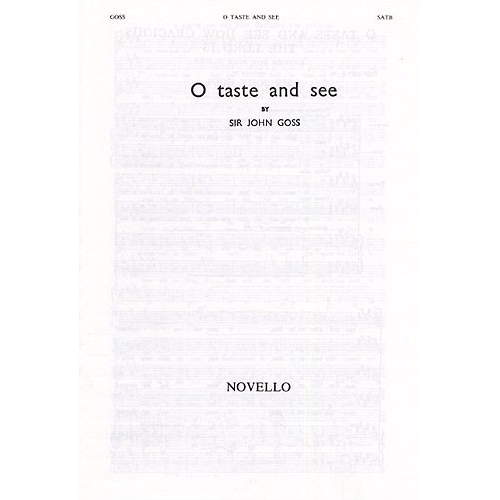 Goss, John - O Taste And See