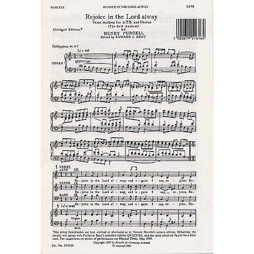 Henry Purcell: Rejoice In The Lord Alway (Abridged)